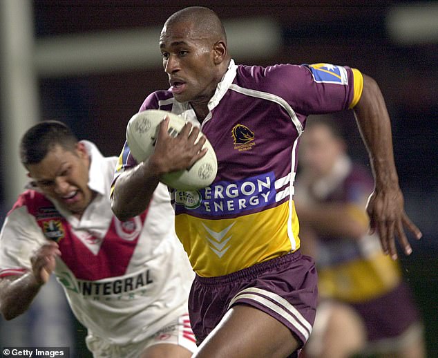 Tuqiri formerly played for the Brisbane Broncos (pictured) and has spoken out strongly in defense of five-eighth Ezra Mam, who claimed he was racially abused