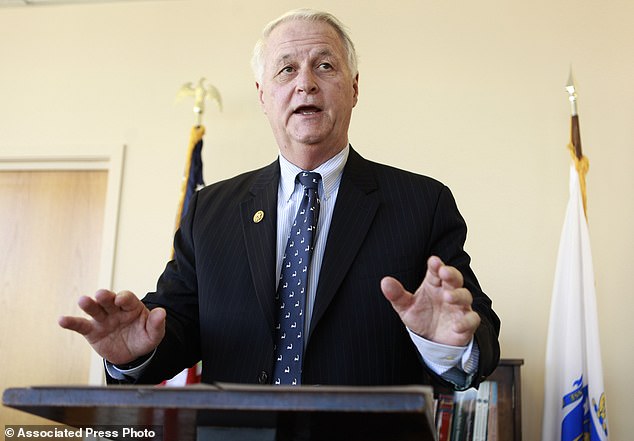 William Delahunt faces reporters during a press conference in 2010. Former Massachusetts congressman and prosecutor Delahunt, a Democratic fan who delayed his own retirement from Washington to help push former President Barack Obama's agenda, has died after an illness