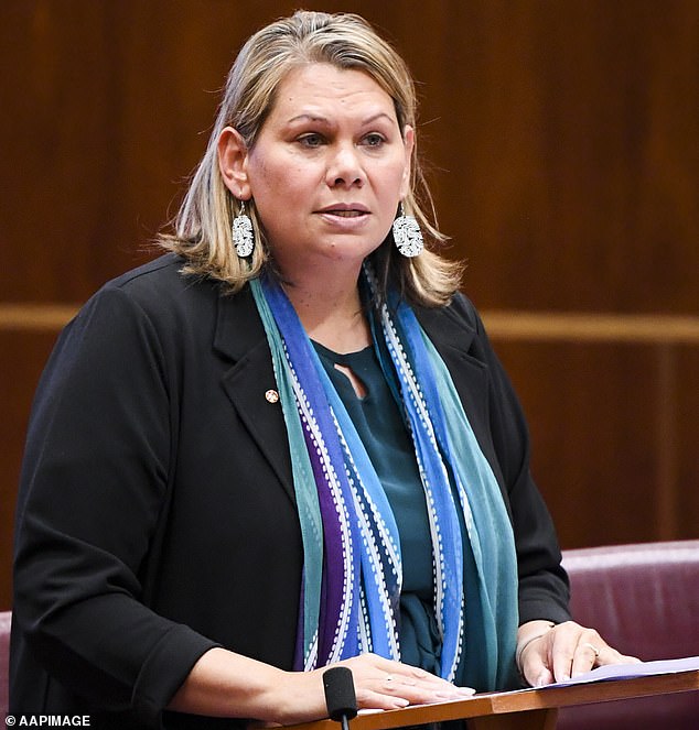 WA Greens senator and former police officer Dorinda Cox (pictured) said the images were disturbing and confrontational