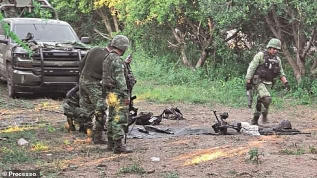 Four Mexican army soldiers were killed and nine others were injured after an improvised explosive device went off at a camp in Aguililla, Mexico, on Thursday.