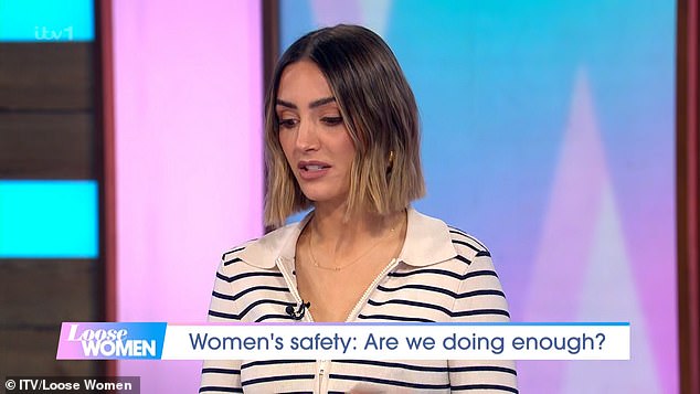 Loose Women's Frankie Bridge, 35, has revealed she never travels alone on a train at night after a disturbing incident