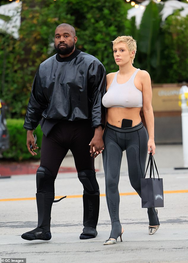 Kanye is accused of exhibiting controlling behavior in his relationship with Bianca Censori (pictured in 2023)