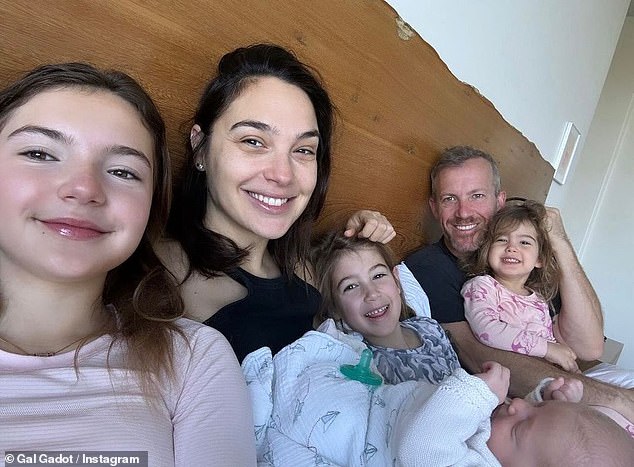 Gal Gadot took to Instagram on Friday to share the first family photo with the clan's newest addition