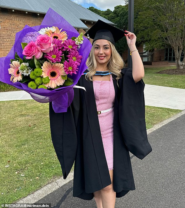 University of Sydney student Nariman Dein (pictured) urged her followers to sign a petition to change the HECS debt indexing system