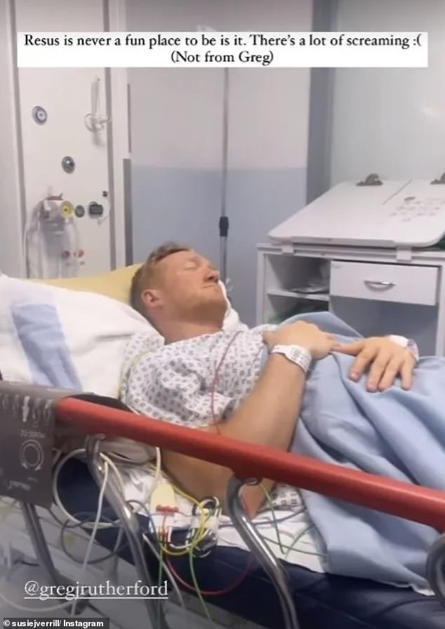 The Olympian, 37, heads to hospital to undergo surgery after suffering a hernia and tearing his abdominal muscles (pictured shortly after injuring himself)