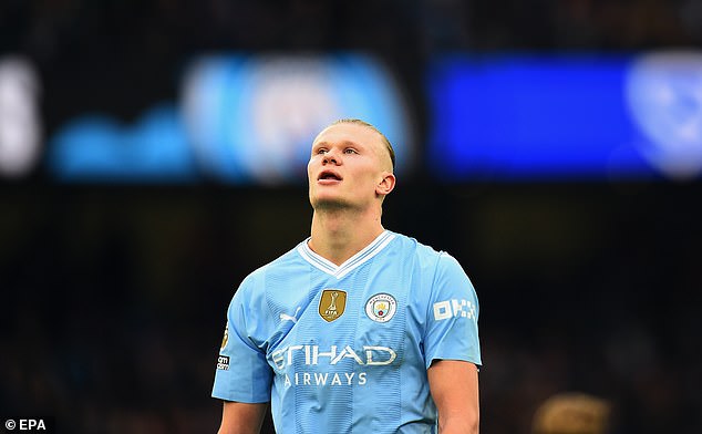 Erling Haaland failed to leave his mark on the match as Man City drew 0-0 against Arsenal