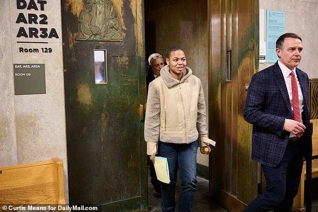 Amira Hunter, 23, was arrested Wednesday in connection with the Feb. 13 attack on Iain Forrest, 29, at a New York City subway stop.  She was released on Thursday after appearing in court