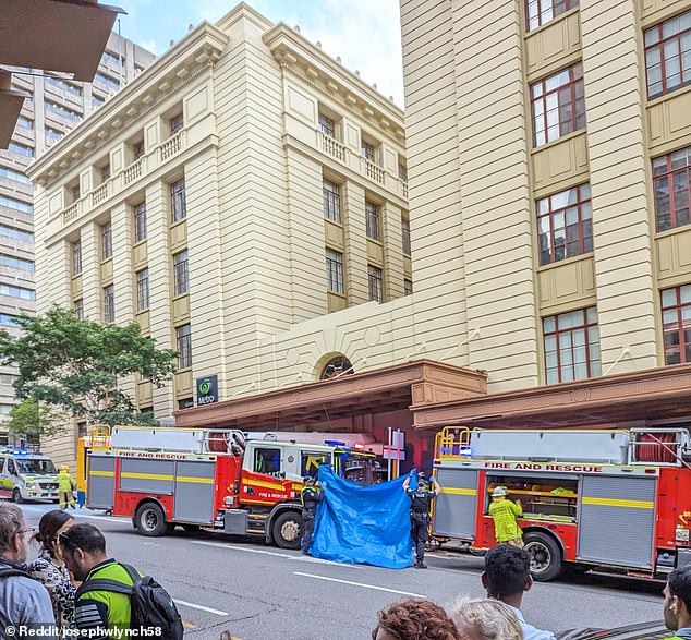 A woman was left with life-threatening injuries after a bus mounted the curb on Edward Street in Brisbane at 5pm on Friday.