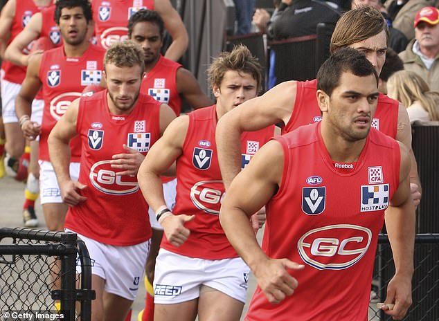 The Gold Coast Suns competed in the VFL before the AFL and wore a very different jersey to the one they would wear in the top flight competition