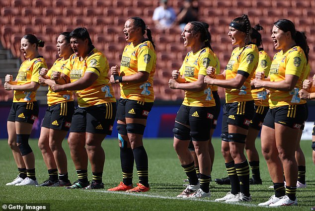 The Hurricanes' women's side have been roasted for performing a haka that branded New Zealand politicians 'redneck puppets'