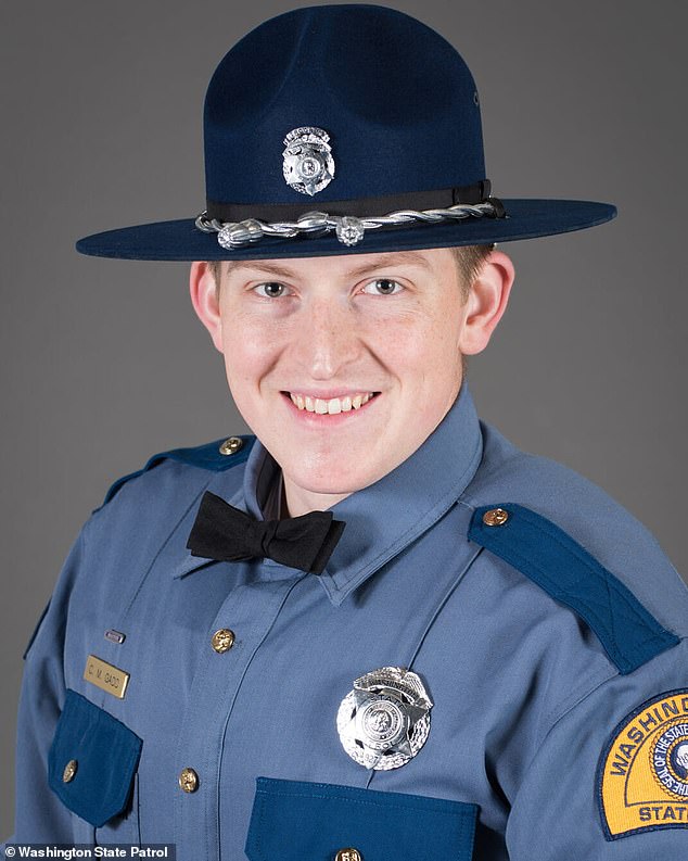 Washington State Trooper Christopher Gadd, 27, died Saturday after an illegal migrant crashed into him while he was patrolling Interstate 5 looking for reckless drivers