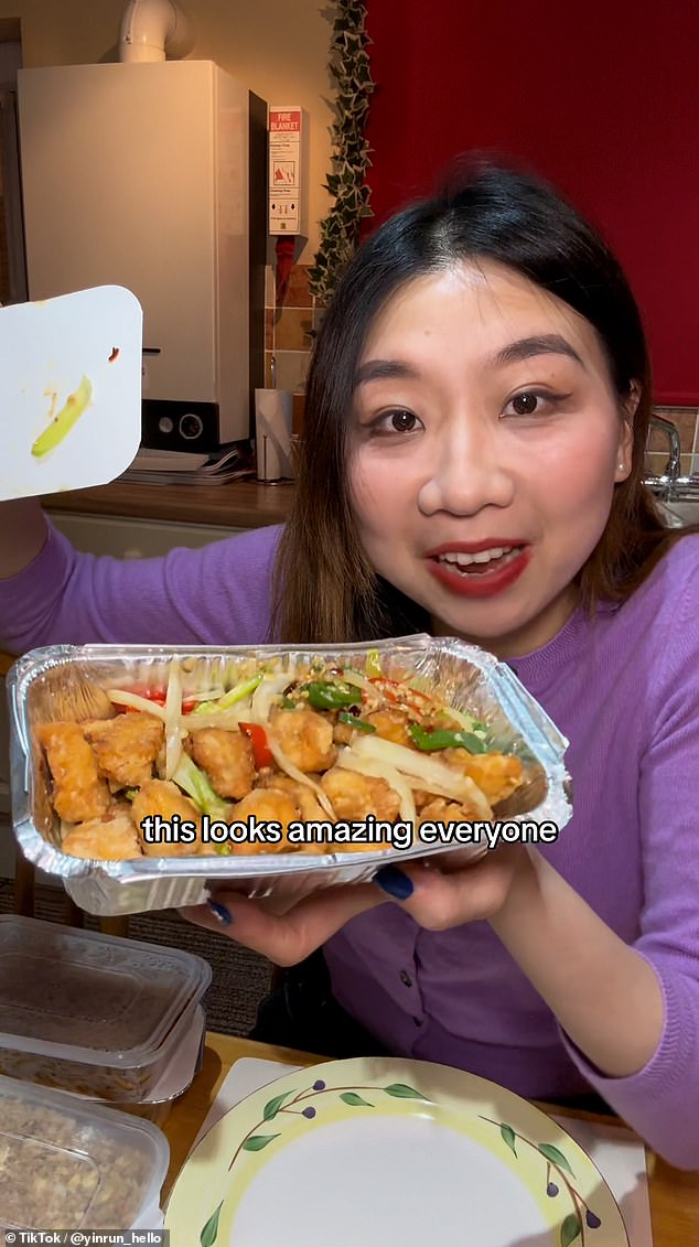 A Chinese woman living in Britain has tried Chinese takeaway food from British suppliers for the first time, with a surprising verdict