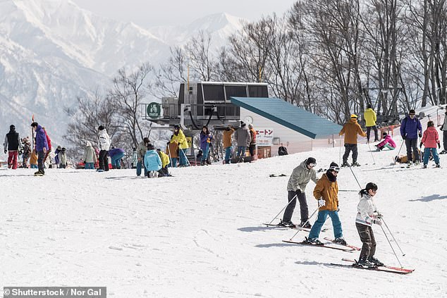 Researchers predict that resorts in the Japanese Alps, like this one in Niigata, could see 50 percent fewer snow days each year in a high-emissions scenario