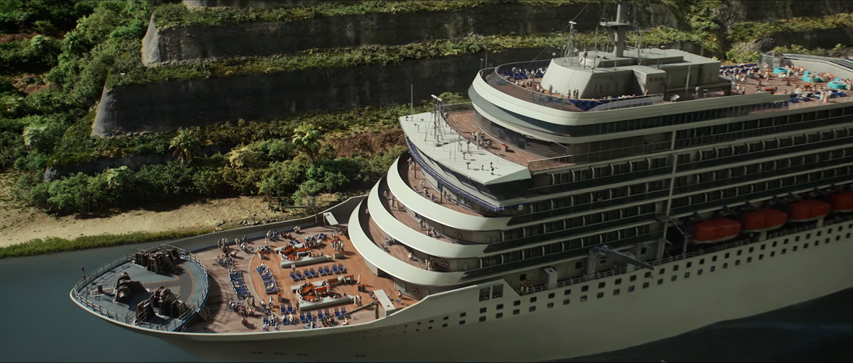 The cruise ship from Three Body Problem, sailing through the Panama Canal in one piece.