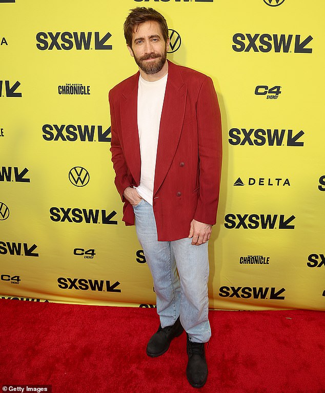 Jake Gyllenhaal led the cast of attendees at the premiere of his action film Road House, which took place Friday evening during the South By Southwest festival in Austin.