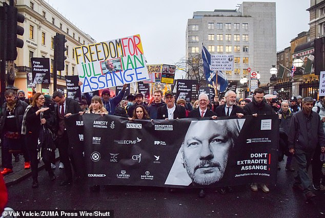 Assange's family led the march for his freedom in London last month