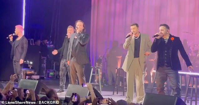 NSYNC reunited on stage at Justin Timberlake's concert in Los Angeles for their first performance together in over a decade