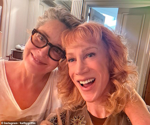 Kathy Griffin has revealed she was comforted by a 'naked' Sharon Stone during her divorce from estranged husband Randy Bick last month