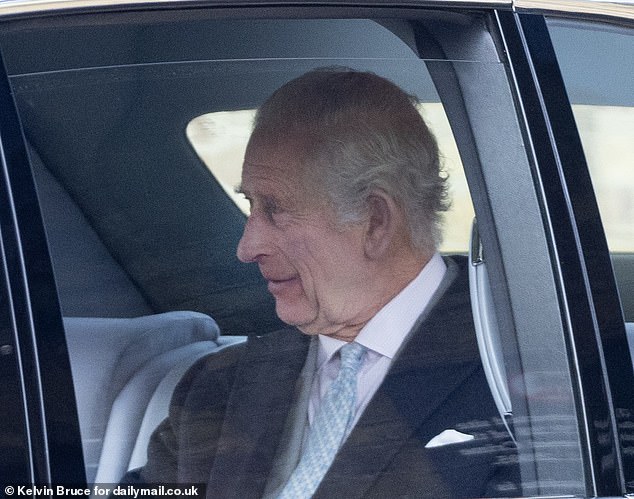 The king appeared in a positive mood after weeks of intense speculation against the royal family