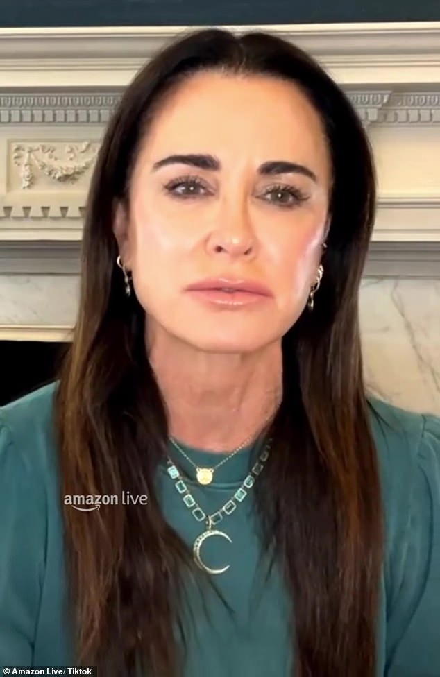Kyle Richards, 55, hit back at claims she tried to manipulate Dorit Kemsley via text ahead of the Real Housewives of Beverly Hills season 13 reunion during an Amazon Live TikTok