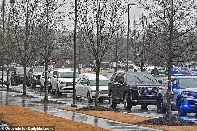 Friends and relatives began gathering at the church outside Atlanta, Georgia, on Friday