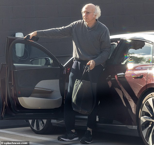 Larry David, 76, was seen in public for the first time on Friday after learning of the death of his friend and co-star Richard Lewis