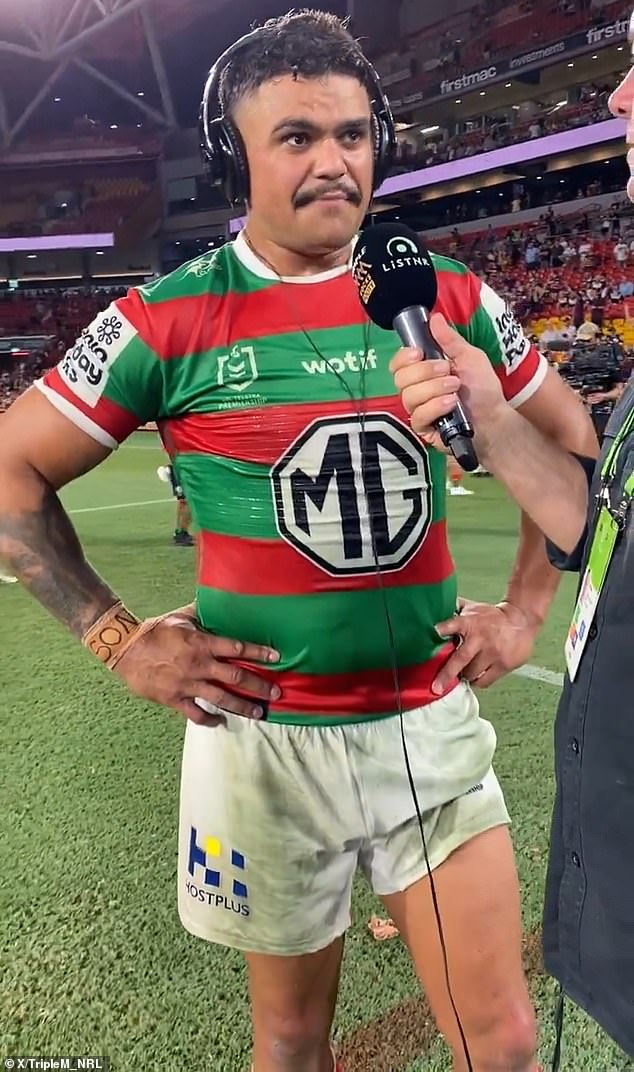 Rabbitohs fullback Latrell Mitchell could have some explaining to do after swearing several times on live radio following his team's defeat to the Broncos on Thursday