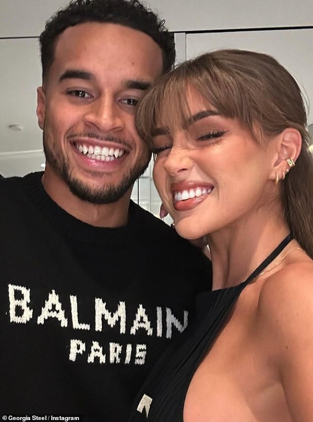 Love Island All Stars' Georgia Steel, 25, has returned to social media after taking a break following the backlash she received during her time on the ITV2 show last month (pictured with Toby Aromolaran)