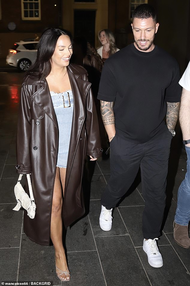 Adam Maxted was spotted enjoying the single life when he was spotted on a wild night out in Manchester on Saturday evening, surrounded by playful girls