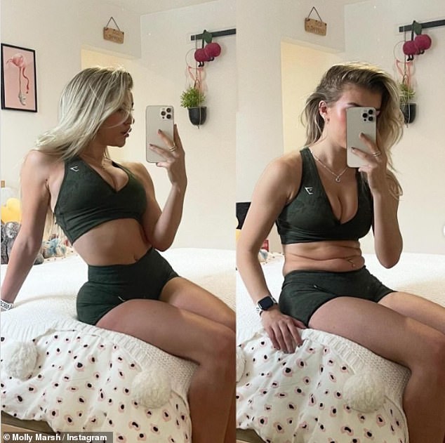 Love Island's Molly Marsh, 22, looked fantastic as she shared a candid body positivity post to Instagram on Monday following her split from boyfriend Zachariah Noble last week