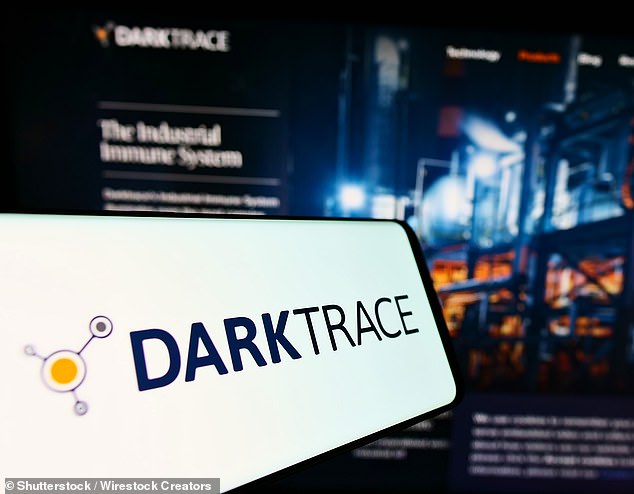 Slump: Darktrace shares fell 7.4 per cent, or 33.9p, to 427.1p on news of the sale