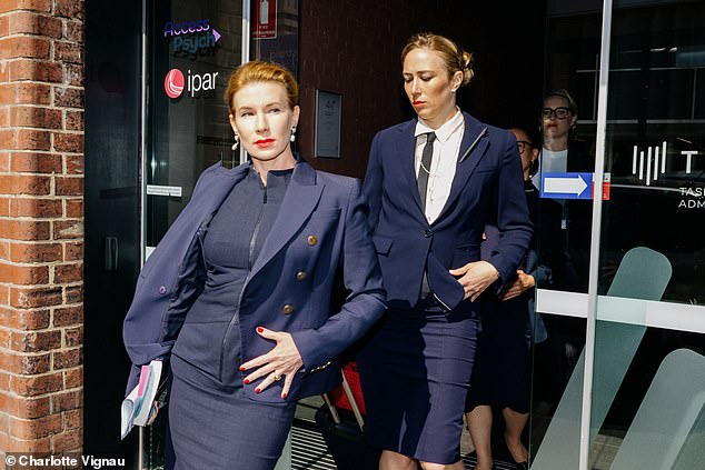 Hobart's Museum of Old and New Art could be forced to close its 'ladies' lounge' after a Sydney man who was refused entry took it to court, saying it was discriminatory.  The lounge's creator, Kirsha Kaechele, is pictured on the left