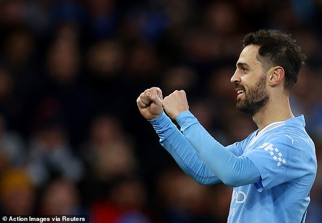 Bernardo Silva scored twice in the first half as City reached the semi-finals of the FA Cup