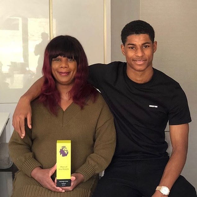 Marcus Rashford's mother Melanie Maynard (left) has opened up about her son's recent struggles