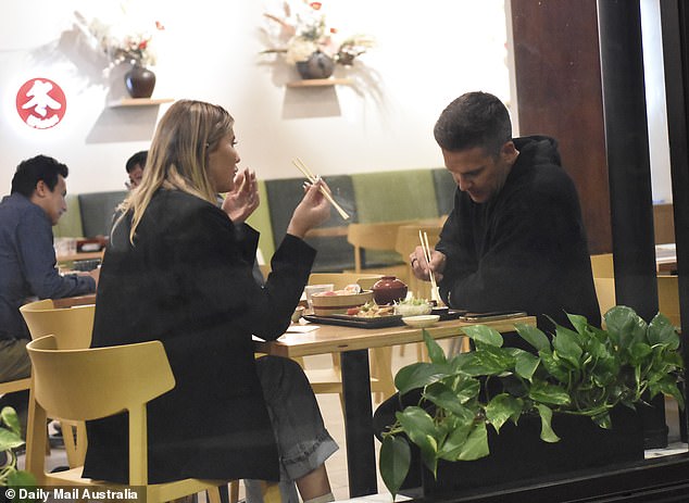 The pair were pictured smiling and enjoying an intimate evening at Sydney's Miso Japanese Teishoku Restaurant, hinting at a blossoming relationship
