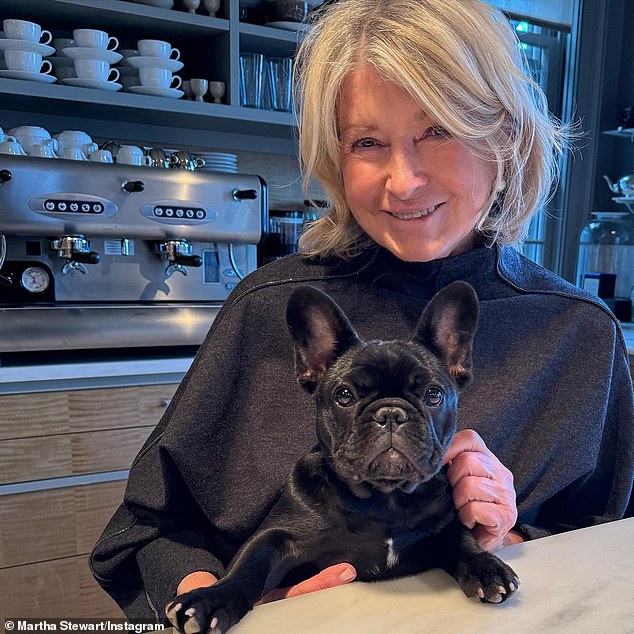 Martha Stewart continued to surprise fans as she shared more photos of her precious French Bulldog Luna Moona