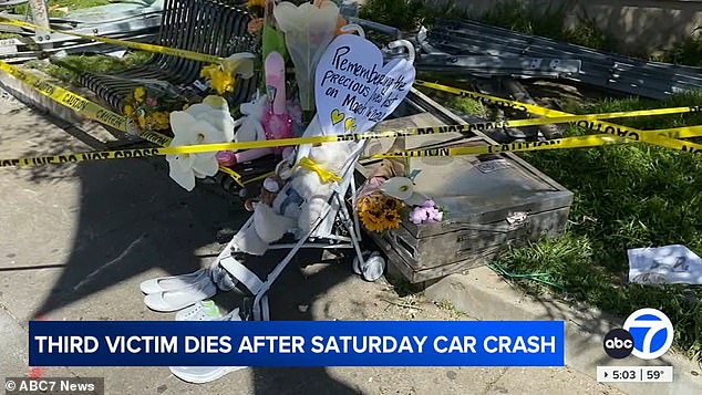 Mary Fong Lau, 78, was arrested Sunday after she crashed her SUV into San Francisco's West Portal Muni bus stop, killing three family members.  (photo: a vigil held at the scene of the horrific incident on Sunday)