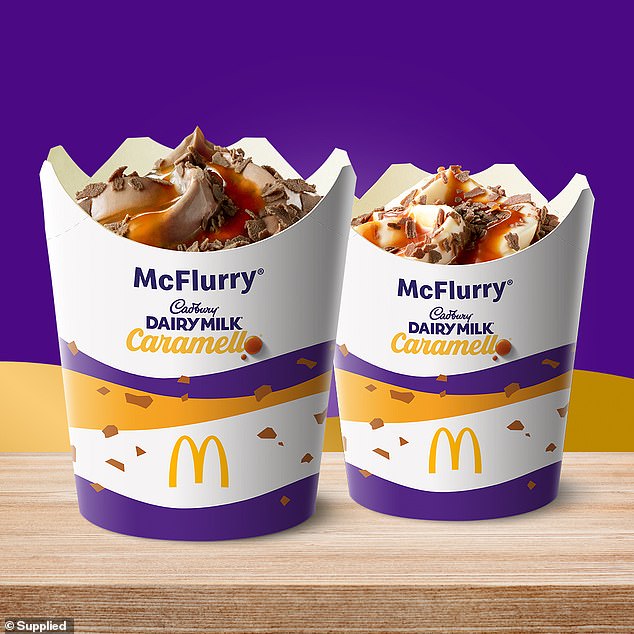 Aussies can now get their hands on the Cadbury Dairy Milk Caramello McFlurry at all McDonald's restaurants and via the MyMacca's app, but only for a limited time