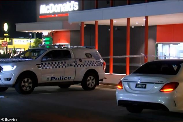 A McDonald's car park has been closed after an overnight shooting in Melbourne's west