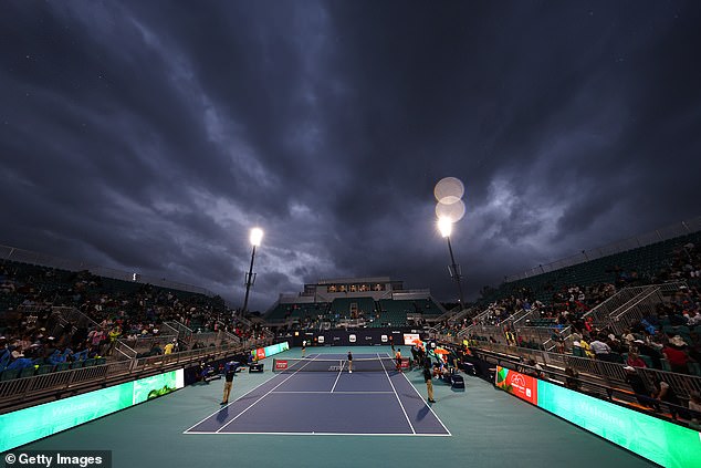 The Miami Open at the Hard Rock Stadium had to end early on Friday due to the storm