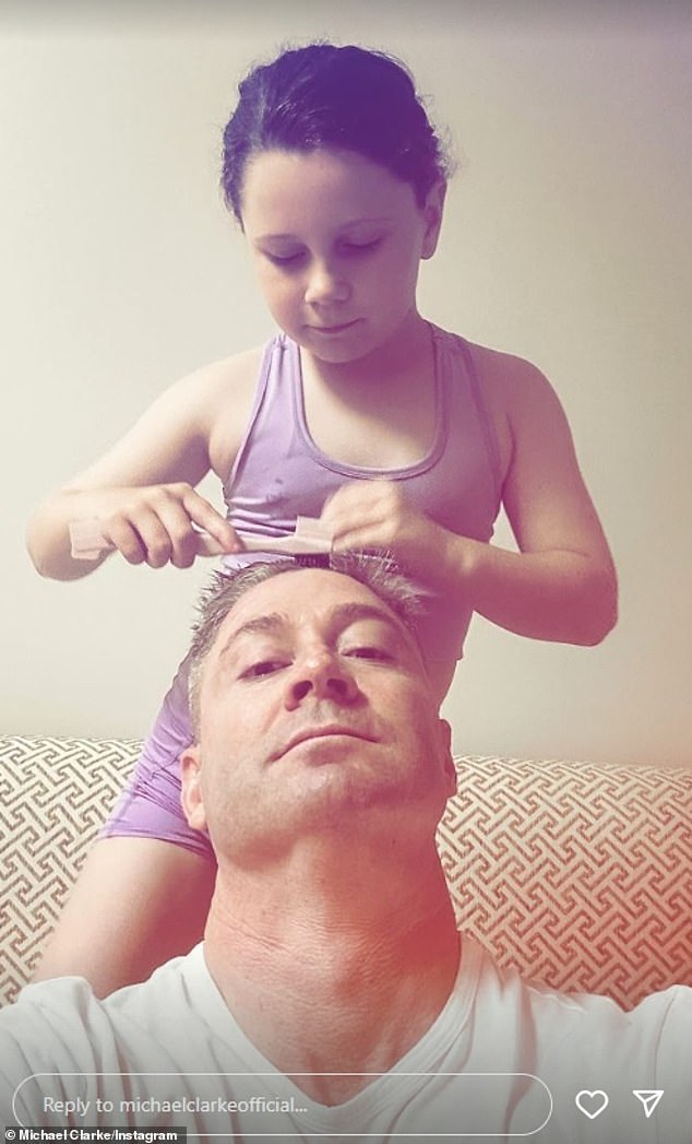 Michael Clarke treated himself to some well-deserved 'me time' earlier this month, courtesy of his eight-year-old daughter Kelsey Lee.  The cricket legend shared a beautiful photo gallery on Instagram and captured precious moments as he indulged in a makeover session.  Both shown