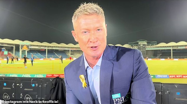 Michael Clarke (pictured) shocked fans by sharing a very different look on Instagram on Wednesday