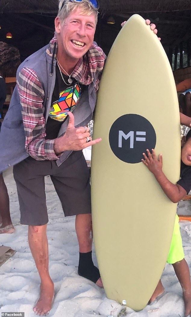 Ed Fanning (pictured), in his forties, lived and worked at a surf camp in Madagascar