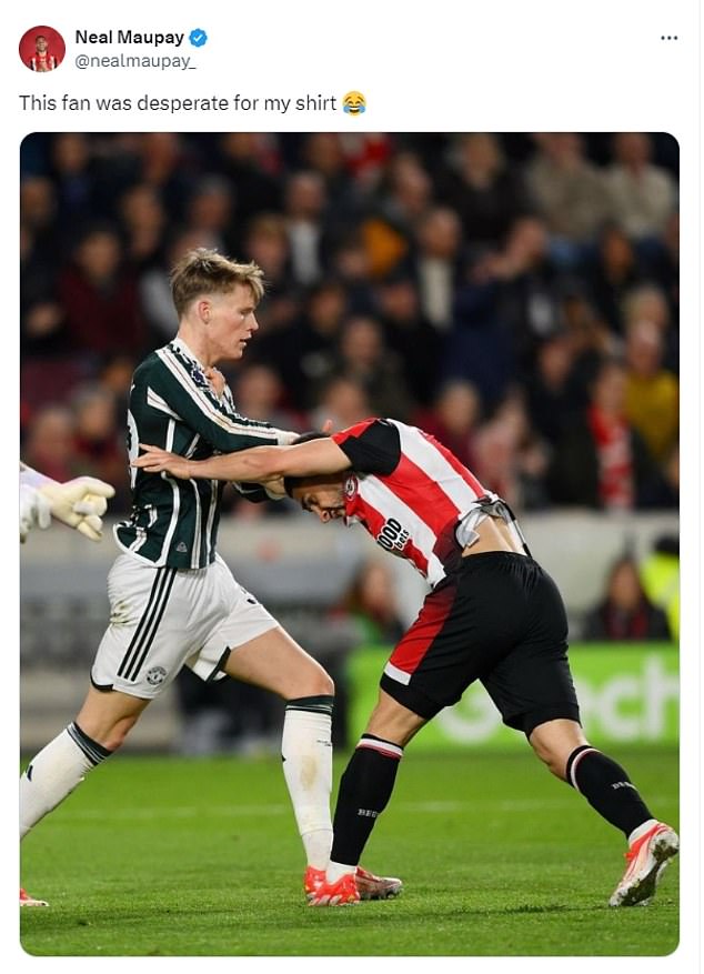 Neal Maupay jokes Scott McTominay was desperate for my shirt