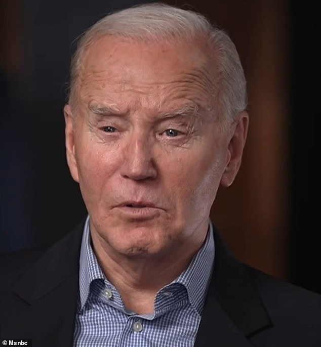 Biden told MSNBC on Saturday that the Israeli prime minister is 