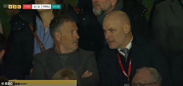 Mark Clattenburg (L) with referee Howard Webb (R) during Nottingham Forest's FA Cup match against Manchester United last month