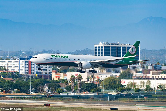 EVA Air BR67 flight from Bangkok to London Heathrow had begun its descent into the British capital when the man was discovered (stock image)