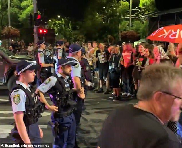 More than a hundred protesters gathered in Sydney's CBD on Friday evening (pictured).
