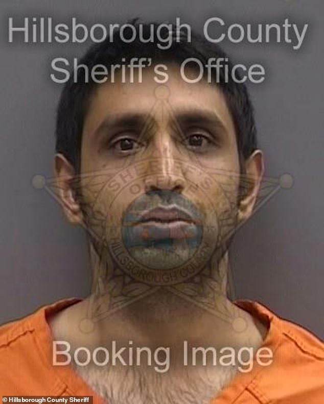 Shail Patel, 29, has been accused of being removed from Flight 2506 that was scheduled to fly from Tampa International Airport to Philadelphia on Tuesday