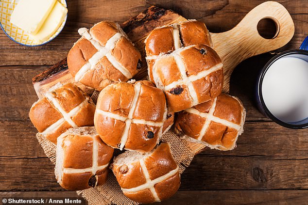 Sultanas in hot cross buns pose a choking hazard to young children and soft bread can soften and stick together forming a sticky lump in the mouth